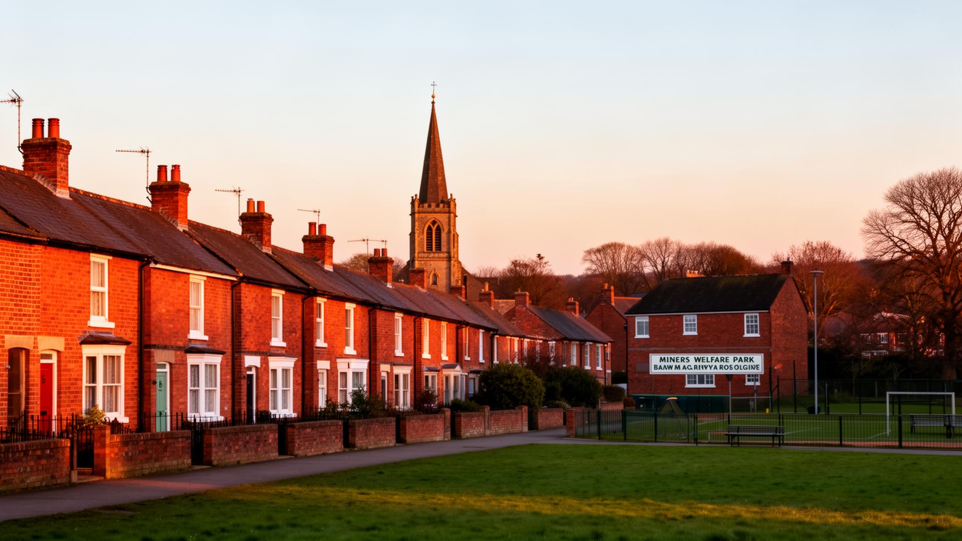 Bedworth town with terraced houses — professional bed bug pest control service area in Bedworth